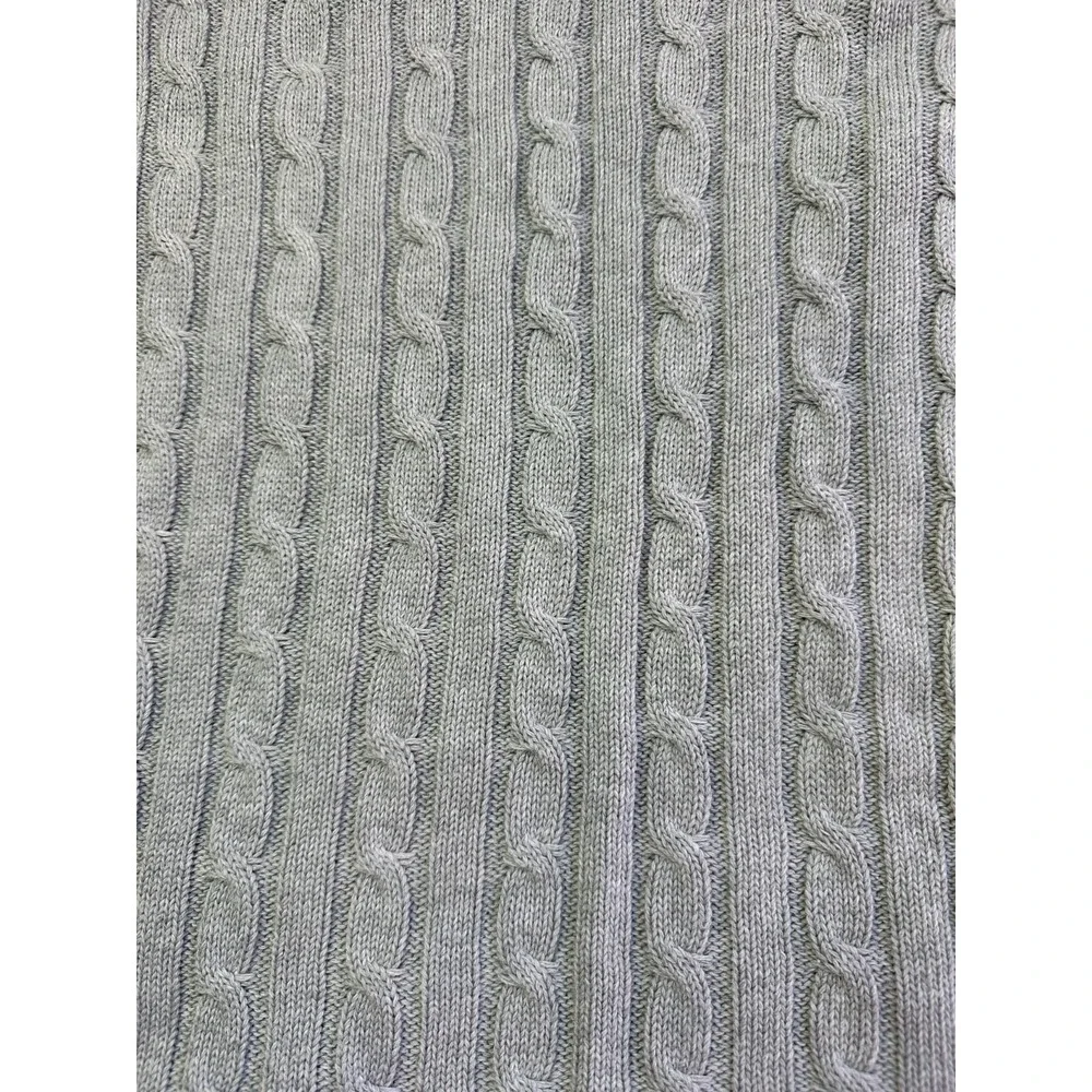 Jake And Jill Gray Cable Knit Baby Blanket‎ Blanky 100% Cotton Swaddle Stroller